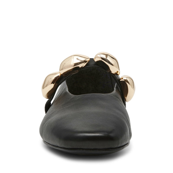 סטיב מאד - נעלי סירה שטוחות מעור POPPIN בשחור