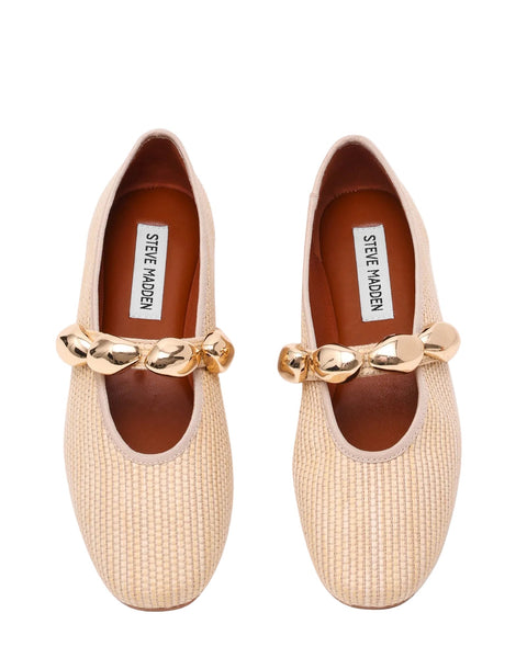 סטיב מאד - נעלי סירה שטוחות POPPIN בגוון טבעי