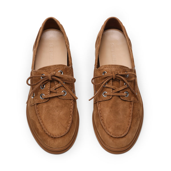 סטיב מאד - נעלי מוקסין מזמש לנשים PORTS בקאמל