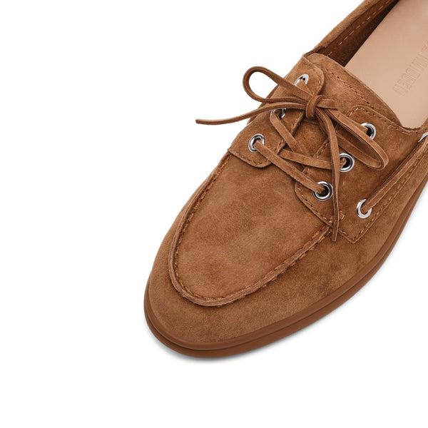 סטיב מאד - נעלי מוקסין מזמש לנשים PORTS בקאמל