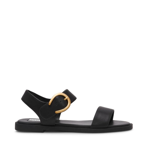 סנדלים שטוחים מעור לנשים RESORTS בשחור