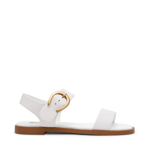 סנדלים שטוחים מעור לנשים RESORTS בלבן