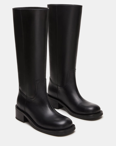 סטיב מאד - מגפי עור לנשים RIGGS בשחור