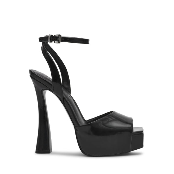 סטיב מאד - סנדלי עקב פלטפורמה מעור SASS בשחור