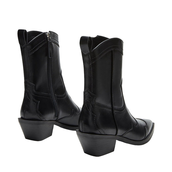 סטיב מאד - מגפוני בוקרים מעור לנשים  SHAYNE  בשחור