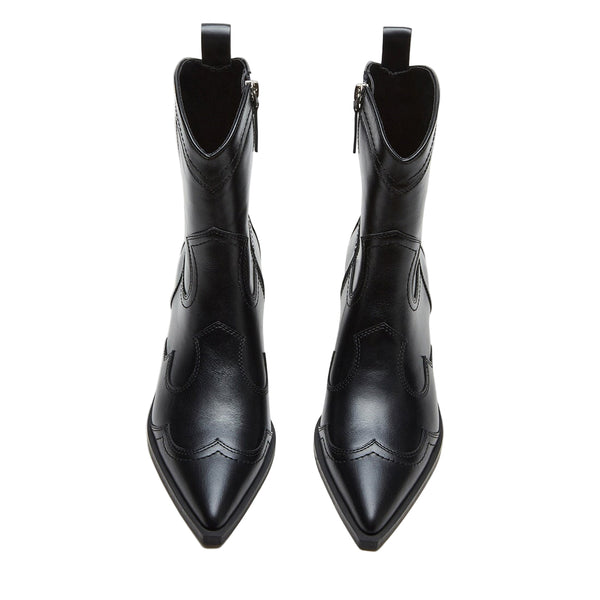 סטיב מאד - מגפוני בוקרים מעור לנשים  SHAYNE  בשחור