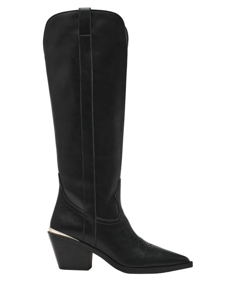 סטיב מאד - מגפי בוקרים מזמש לנשים SPIRAL בשחור