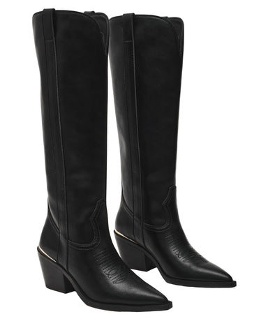 מגפי בוקרים מזמש לנשים SPIRAL בשחור