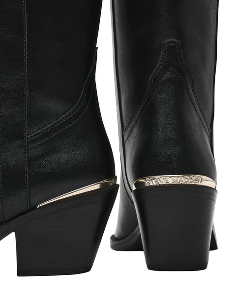 סטיב מאד - מגפי בוקרים מזמש לנשים SPIRAL בשחור