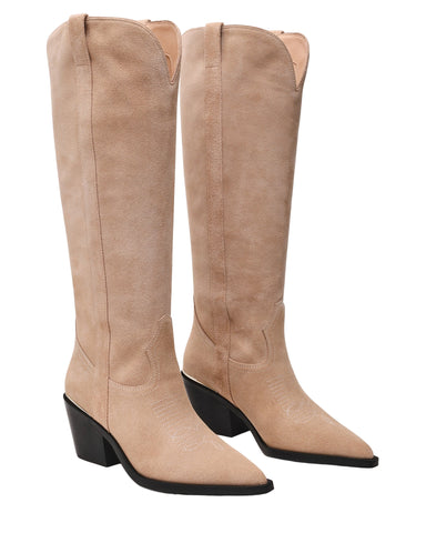 מגפי בוקרים מזמש לנשים SPIRAL בבז'