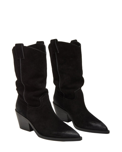 סטיב מאד - מגפי בוקרים מזמש לנשים STETSON בשחור