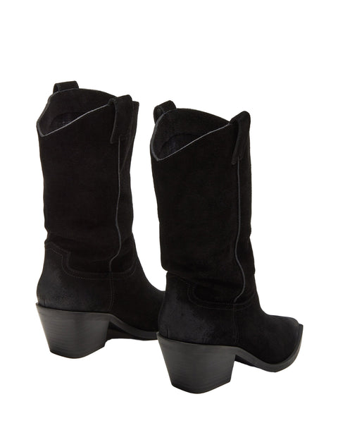 סטיב מאד - מגפי בוקרים מזמש לנשים STETSON בשחור