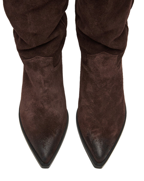 סטיב מאד - מגפי בוקרים מזמש לנשים STETSON בחום