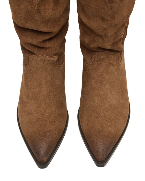 סטיב מאד - מגפי בוקרים מזמש לנשים STETSON בקאמל