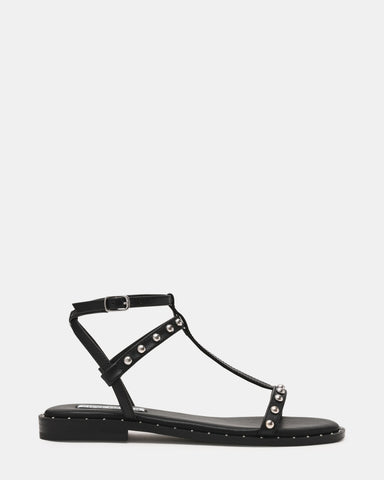 סנדלים שטוחים מעור לנשים TAHLIA בשחור