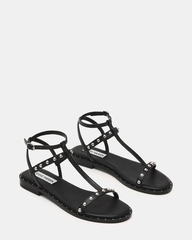 סנדלים שטוחים מעור לנשים TAHLIA בשחור