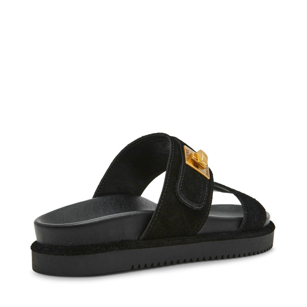 סטיב מאד - כפכפים שטוחים מזמש לנשים TAKE-TWO בשחור