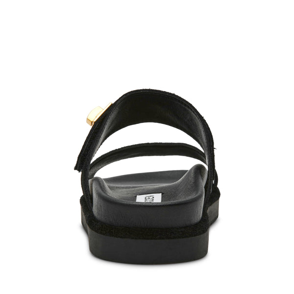 סטיב מאד - כפכפים שטוחים מזמש לנשים TAKE-TWO בשחור