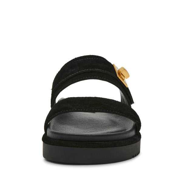 סטיב מאד - כפכפים שטוחים מזמש לנשים TAKE-TWO בשחור