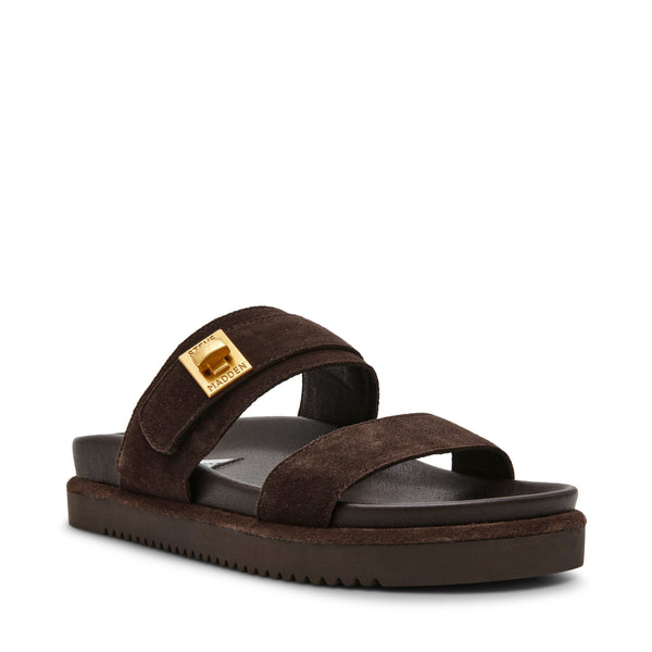 סטיב מאד - כפכפים שטוחים מזמש לנשים TAKE-TWO בחום