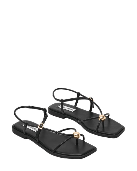 סטיב מאד - סנדלים שטוחים לנשים TIKI בשחור