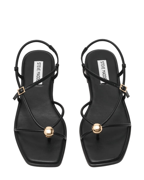 סטיב מאד - סנדלים שטוחים לנשים TIKI בשחור