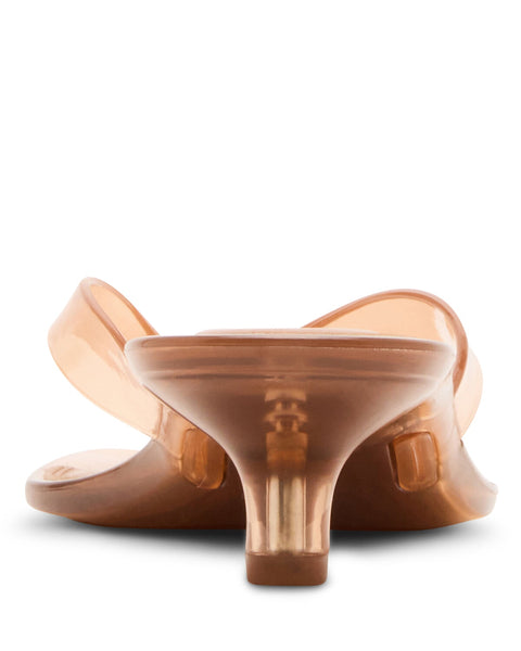 סטיב מאד - כפכפי אצבע עקב TRACIE-J בקאמל שקוף