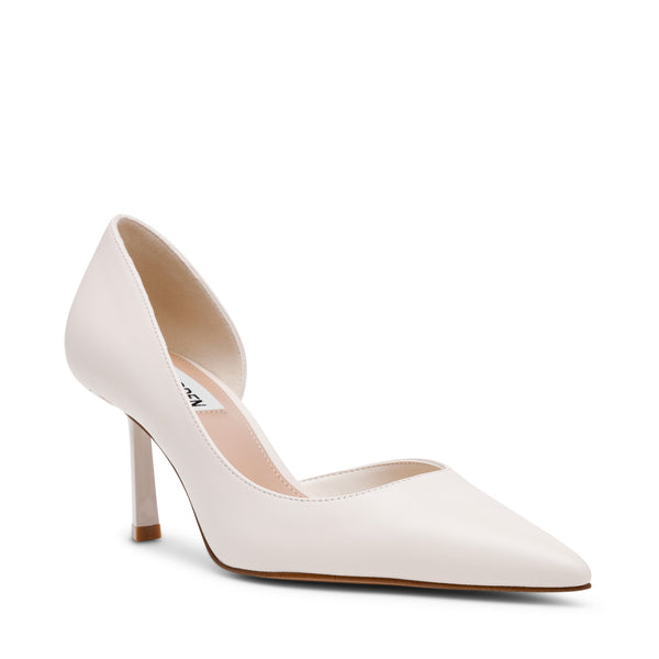 סטיב מאד - נעלי עקב סירה מעור VENA בלבן פנינה