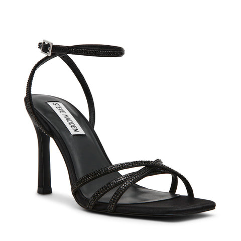 סנדלי עקב VOICEOVER בשחור משובץ