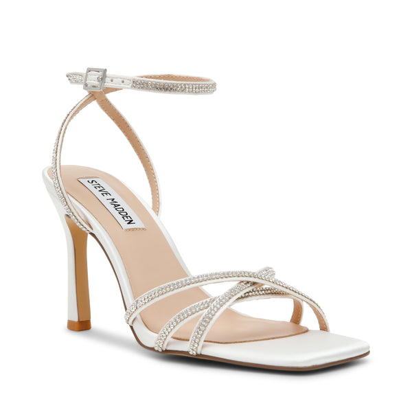 סטיב מאד - סנדלי עקב VOICEOVER בלבן פנינה משובץ