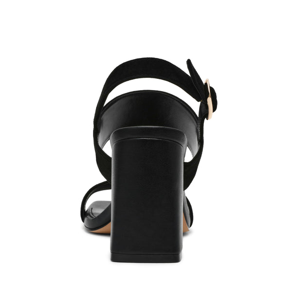 סטיב מאד - סנדלי עקב זמש WENDIE בשחור