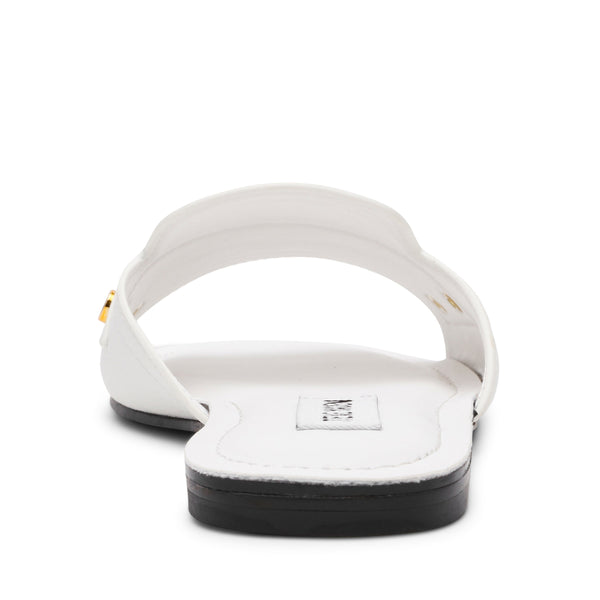 סטיב מאד - כפכפי עור שטוחים לנשים Z-STOP בלבן