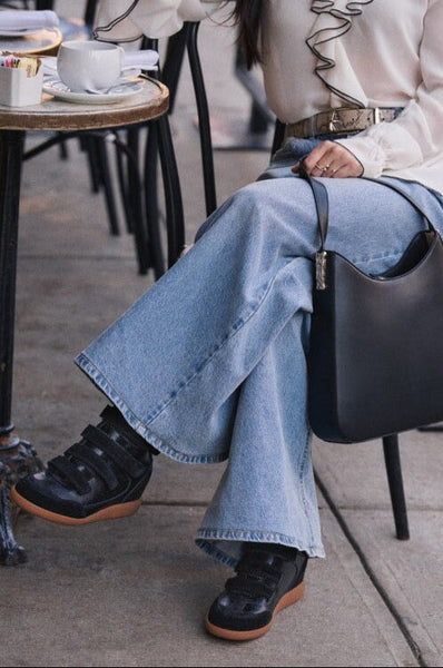 סטיב מאד - סניקרס פלטפורמה מזמש MUSTANG בשחור