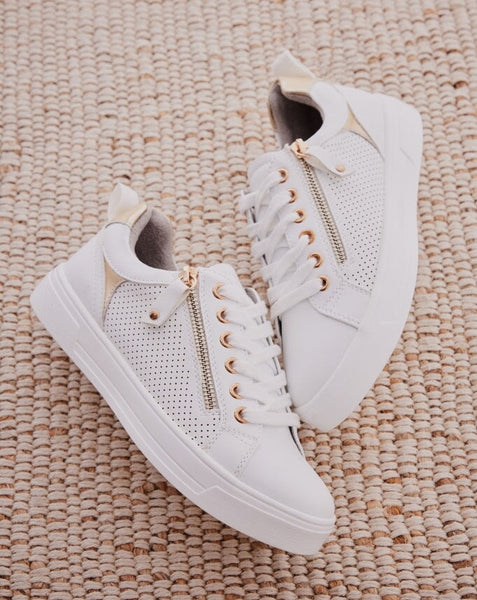 סטיב מאד - סניקרס לנשים BROOKE בלבן רוזגולד