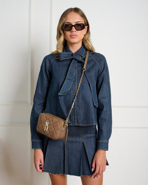 סטיב מאד - חולצת ג'ינס לנשים TESSIE בכחול כהה