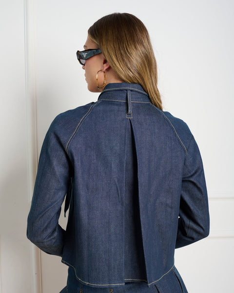 סטיב מאד - חולצת ג'ינס לנשים TESSIE בכחול כהה