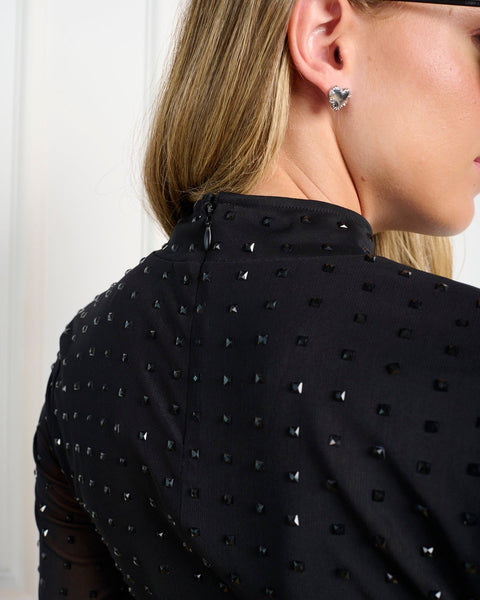 סטיב מאד - חולצה ארוכה לנשים MELVINA בשחור