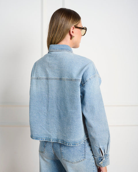 סטיב מאד - חולצת ג'ינס לנשים RAFI בג'ינס בהיר