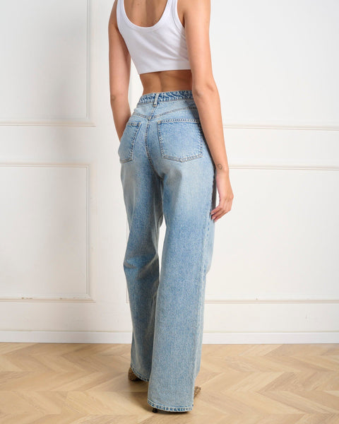 סטיב מאד - מכנסי ג'ינס לנשים GERALDINE בג'ינס בהיר