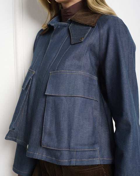 סטיב מאד - ג'קט ג'ינס לנשים JUSTINA-J בכחול ג'ינס