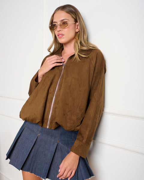 סטיב מאד - ג'קט בומבר לנשים MACKEY בקאמל