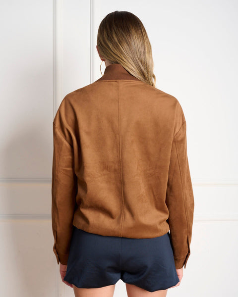 סטיב מאד - ג'קט דמוי זמש לנשים DEAN בחום