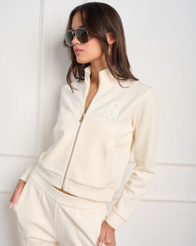 ג'קט ספורטיבי לנשים MEI-T בגוון קרם