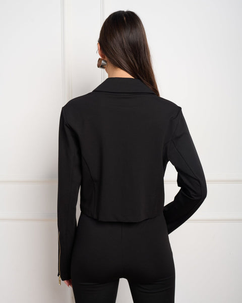 סטיב מאד - בלייזר קרופ לנשים DYLAN-T בשחור