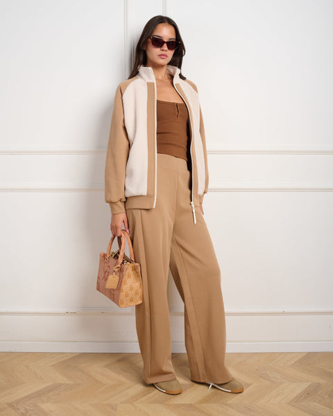 סטיב מאד - ג'קט ספורטיבי לנשים ICON-T בקאמל משולב