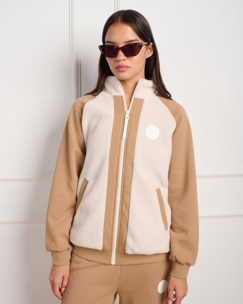 סטיב מאד - ג'קט ספורטיבי לנשים ICON-T בקאמל משולב