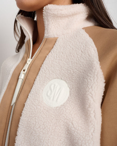 סטיב מאד - ג'קט ספורטיבי לנשים ICON-T בקאמל משולב