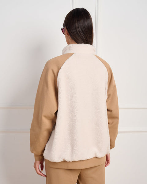 סטיב מאד - ג'קט ספורטיבי לנשים ICON-T בקאמל משולב