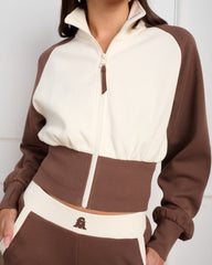 ג'קט ספורטיבי לנשים MIRANDA-T בחום משולב