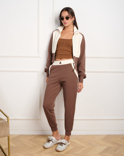 סטיב מאד - ג'קט ספורטיבי לנשים MIRANDA-T בחום משולב